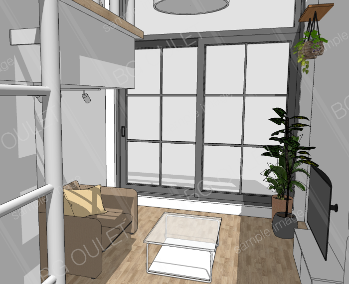 大きい窓がある部屋