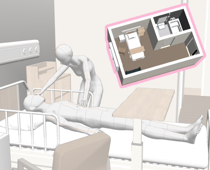 総合病院の個室_C