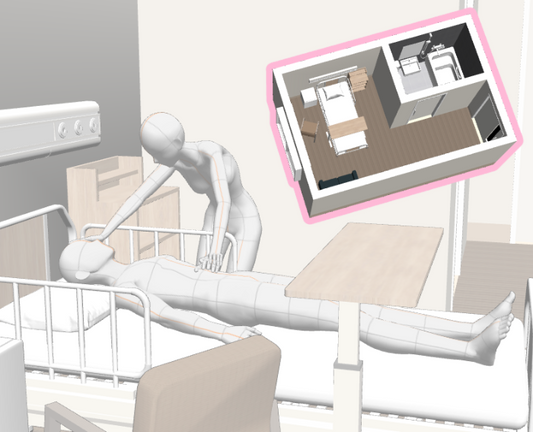 総合病院の個室_C