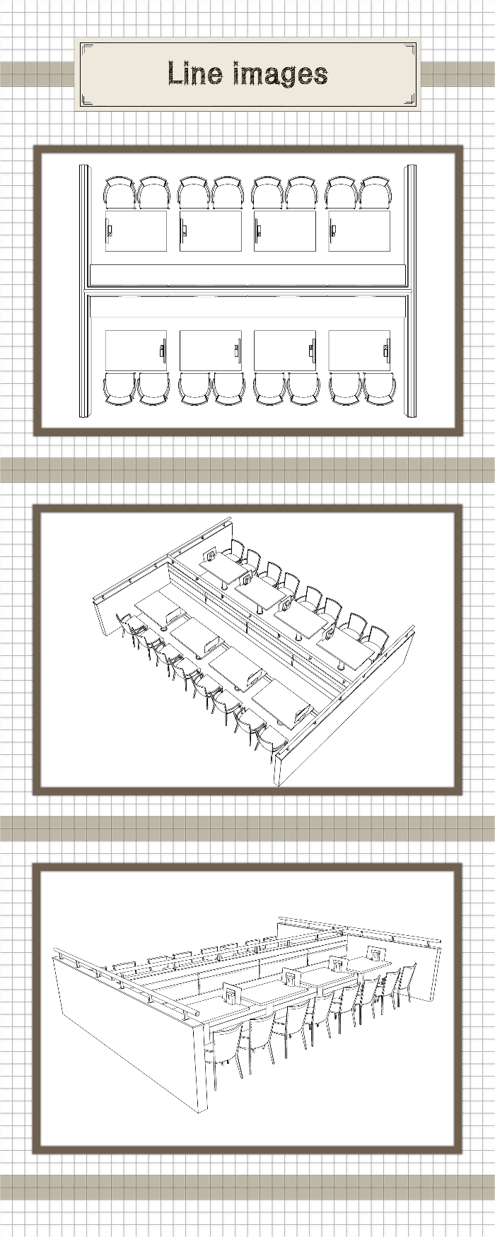 大きなパーティション食堂セット_C