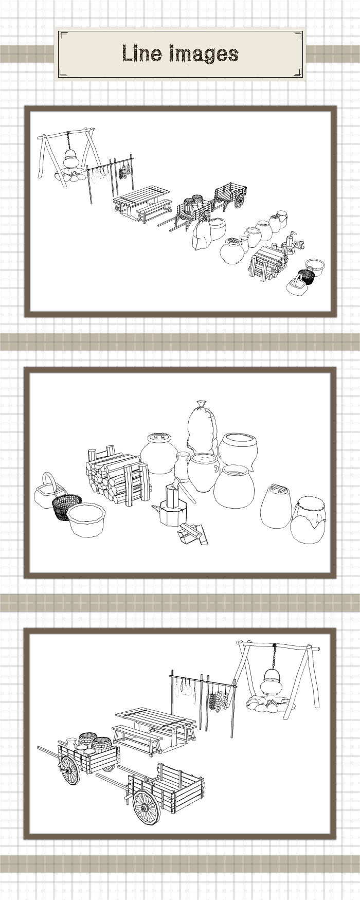 スラム街の食堂セット