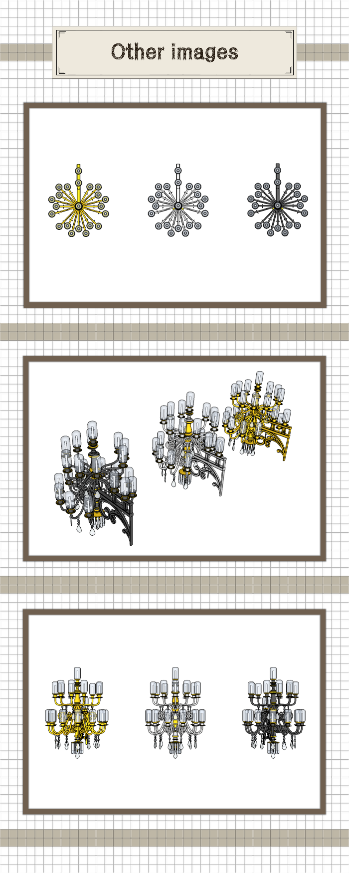 壁掛けシャンデリア