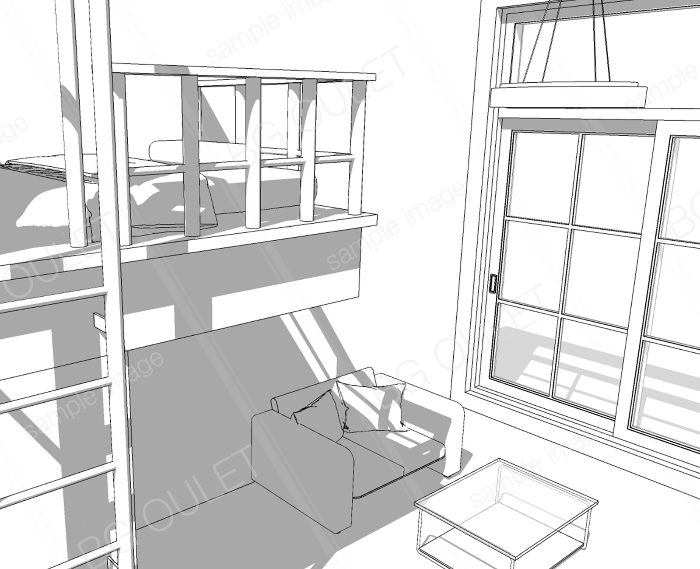 大きい窓がある部屋