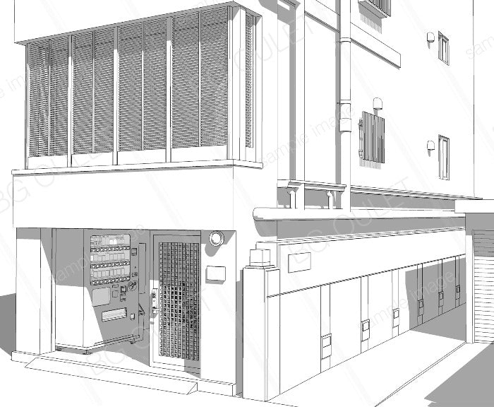 自販機のあるマンション