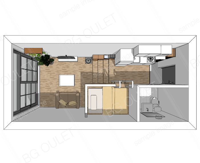 大きい窓がある部屋