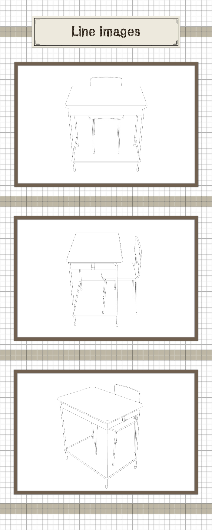 Classroom desk chair_C