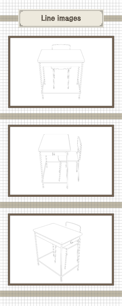 Classroom desk chair_C