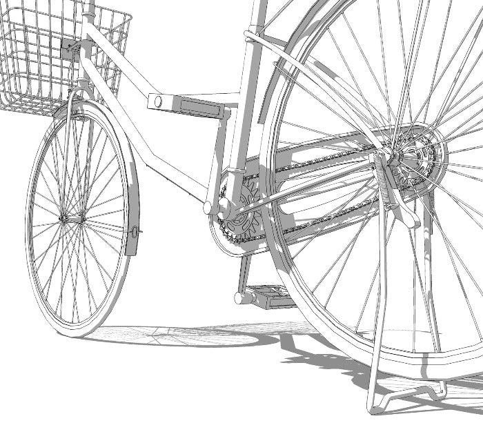 【フリー3D素材】自転車