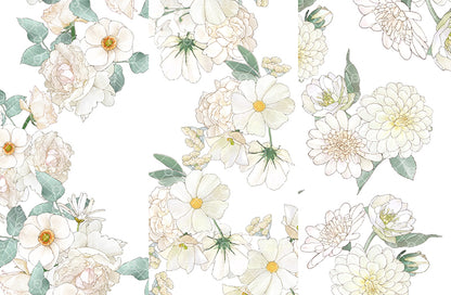 白い花ブラシセット