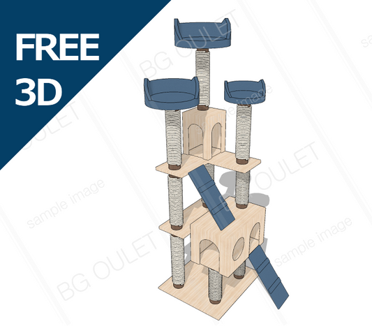 [Free 3D material] Cat tower