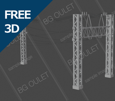 【フリー3D背景素材】鉄道セット - 電車線路